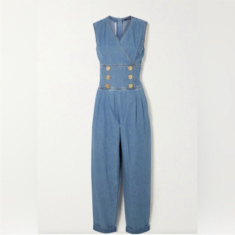 Balmain denim jumpsuit, S